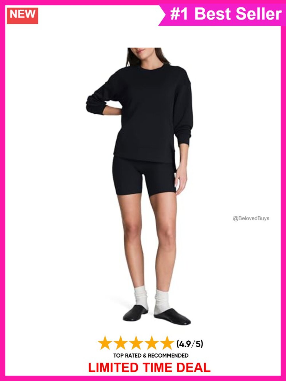 SPANX AirEssentials Crewneck Tunic Long Sleeve Below Hip Fit Stretch